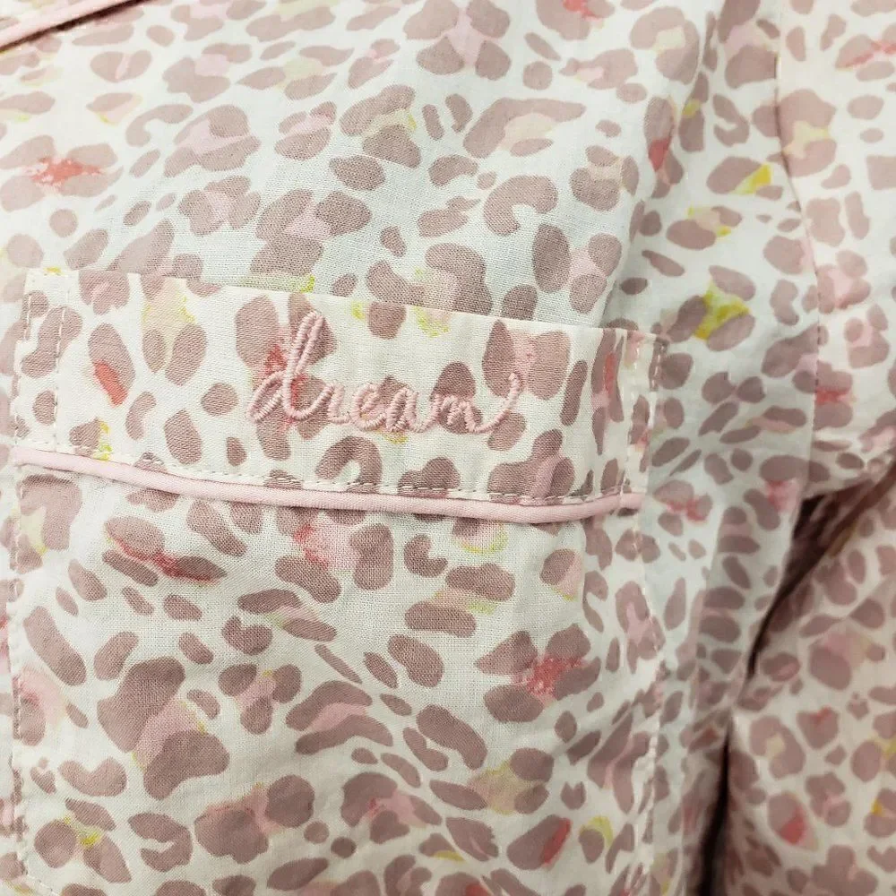VS Brown Cheetha Print Pajama Jacket Large